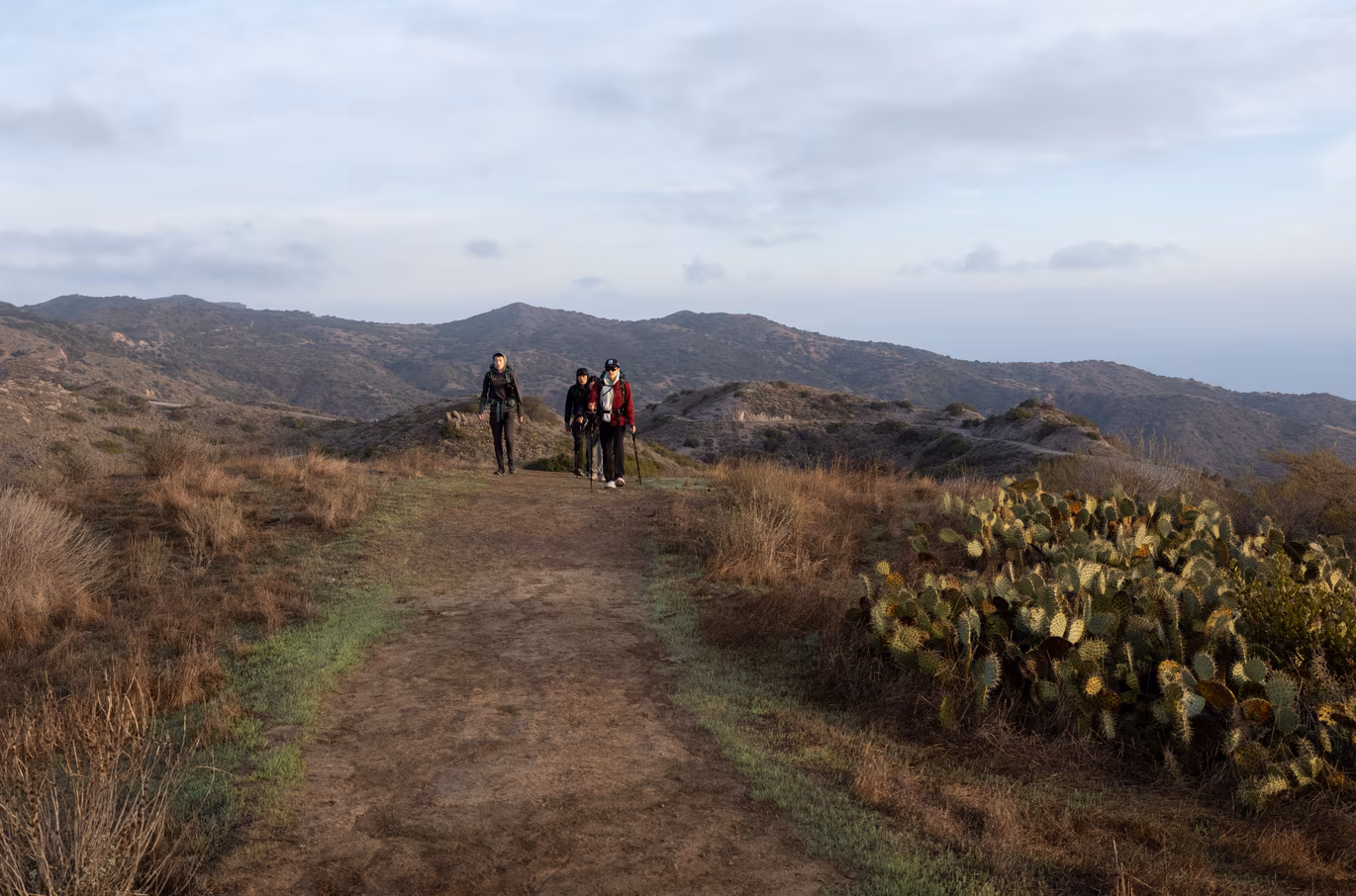 Hiking to Avalon.
