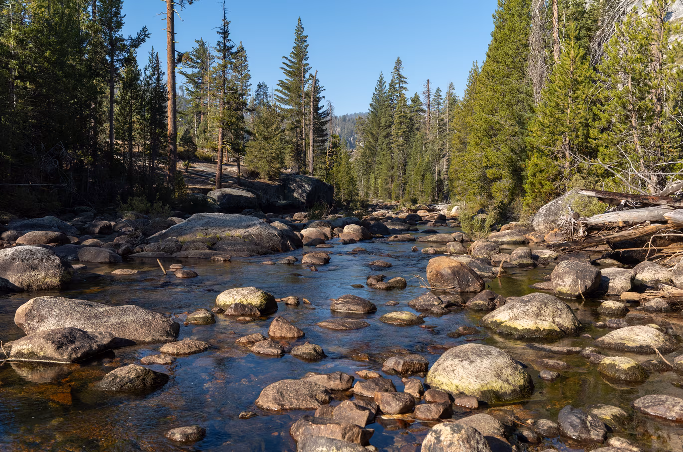 Creek by Little Yosemite Valley campground, which is the main water source.